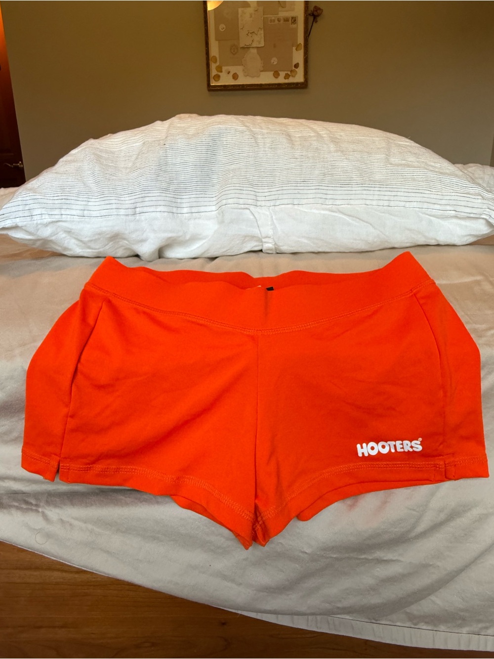 Hooters Women’s Shorts | Orange | Small | Halloween Costume